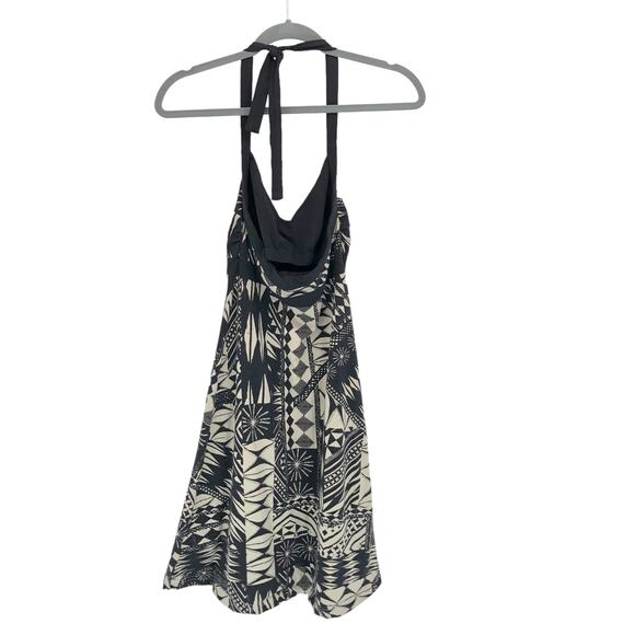 Patagonia Iliana Halter Dress Sz XS Built in Bra Organic Cotton Geometric Black - Picture 5 of 7